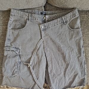 PrettyLittleThing Charcoal Cargo Shorts